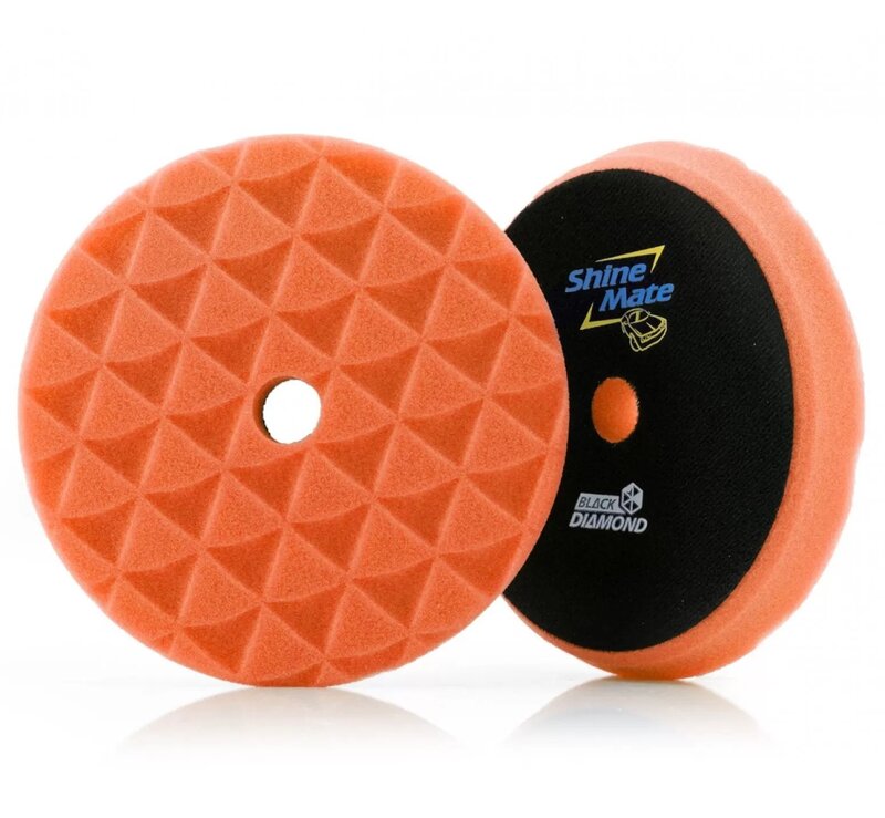 ShineMate - Black Diamond Orange Light Cutting Pad 7"