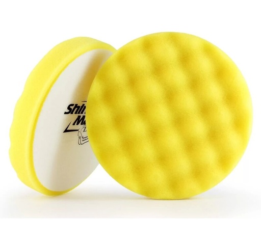 [SM-34076-1] ShineMate - Waffle Yellow Cutting Pad 6"