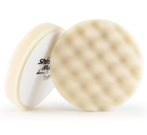 [SM-34076-2] ShineMate - Waffle White Polishing & Finishing Pad 6"