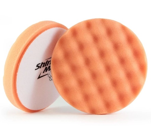 [SM-34076-4] ShineMate - Waffle Orange Light Cutting Pad 6"