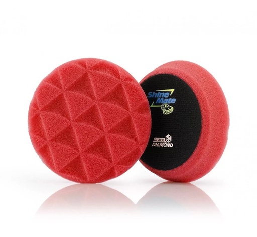 [SM-34114-7] ShineMate - Black Diamond Red Finishing Pad 4"