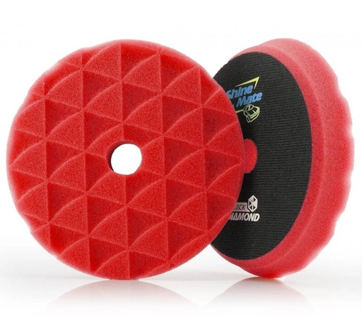 [SM-34116-7] ShineMate - Black Diamond Red Finishing Pad 6"