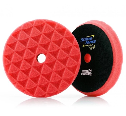 [SM-34117-7] ShineMate - Black Diamond Red Finishing Pad 7"