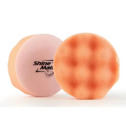 [SM-34073-4] ShineMate - Waffle Orange Light Cutting Pad 3"